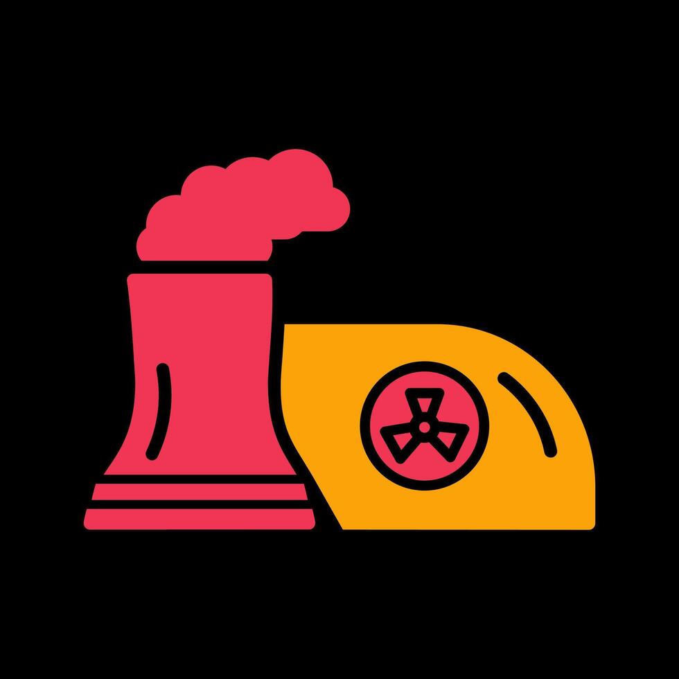 Nuclear Plant Vector Icon