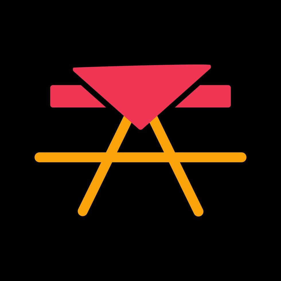 Picnic Table Vector Icon