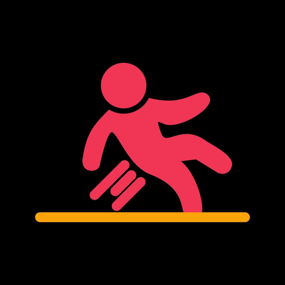 Danger of Slipping Vector Icon