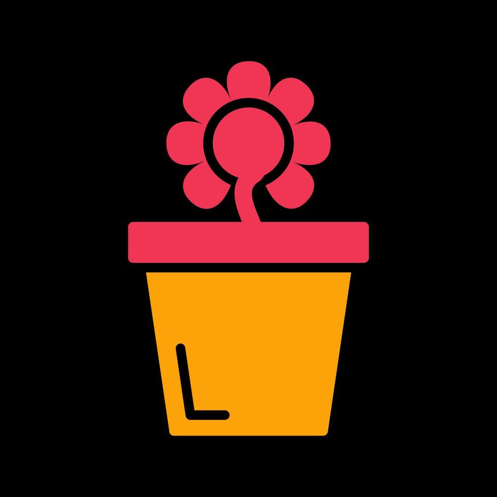 Flower Pot Vector Icon