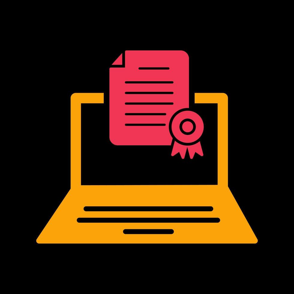 Online Graduation Vector Icon