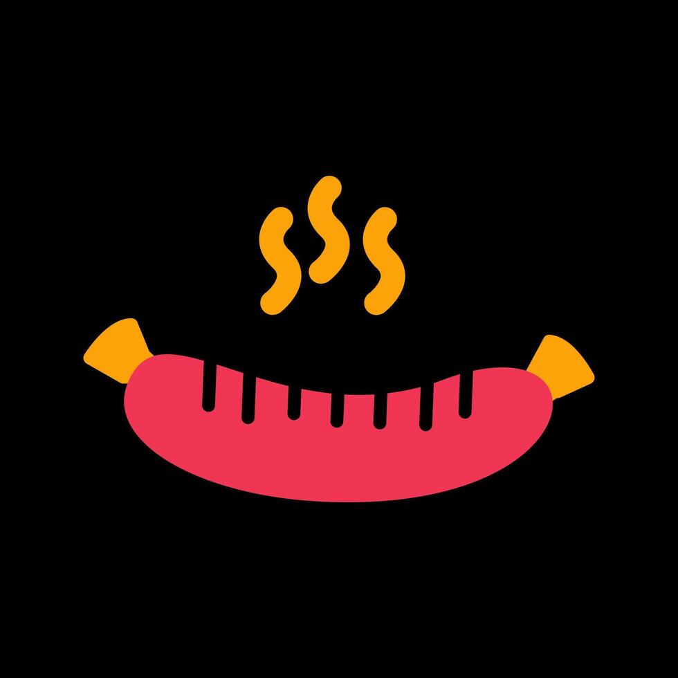 Hot Sausage Vector Icon