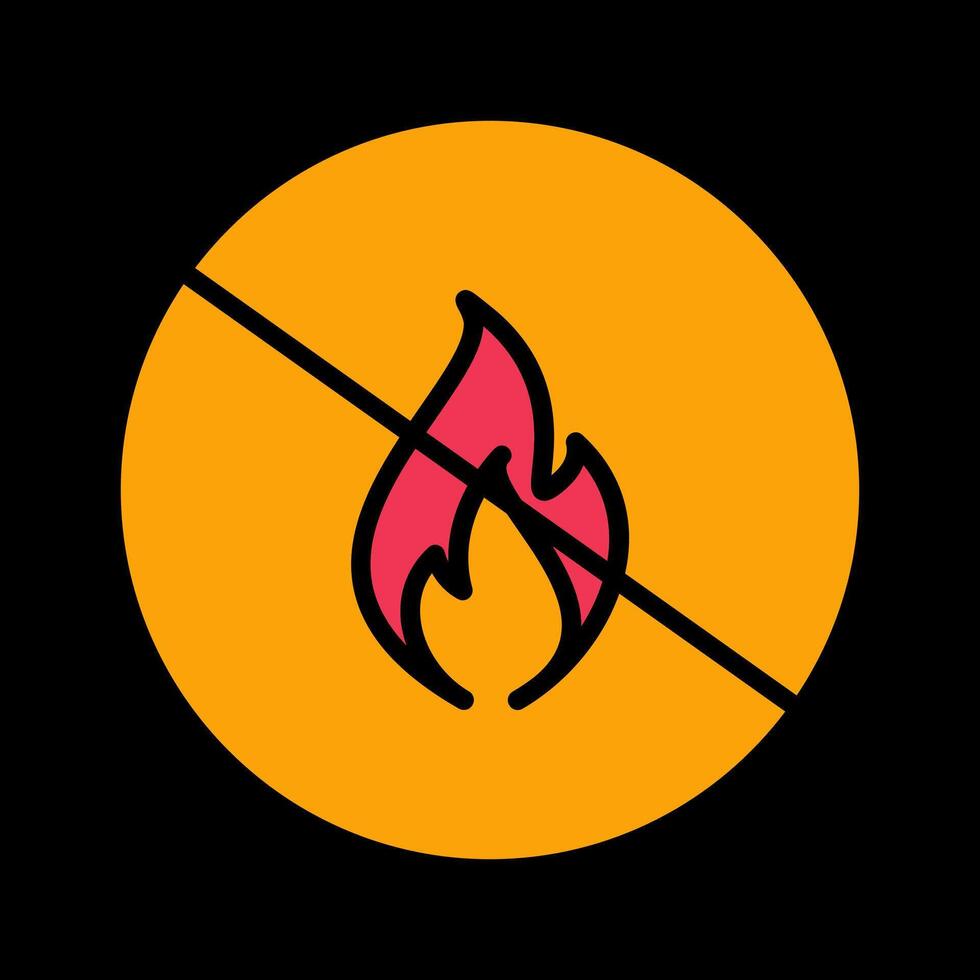 Danger of Flame Vector Icon