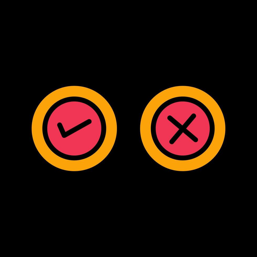 Yes No Option Vector Icon