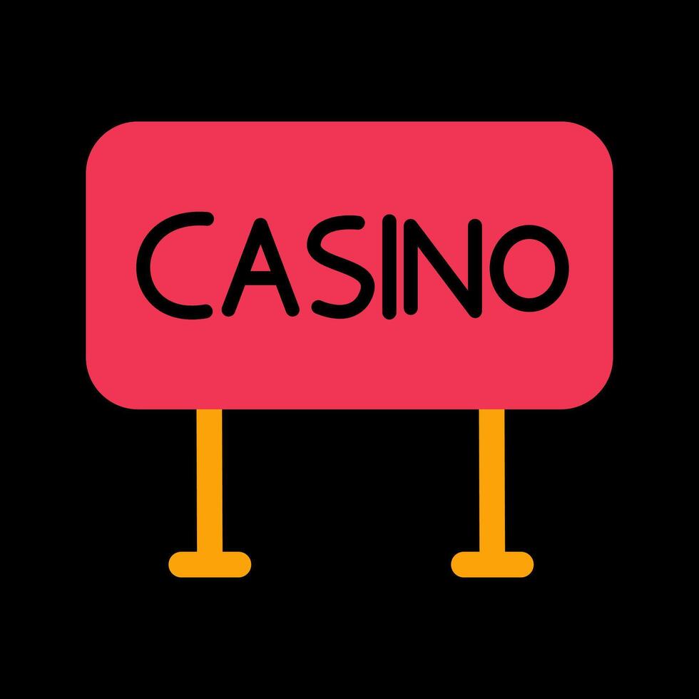 icono de vector de signo de casino