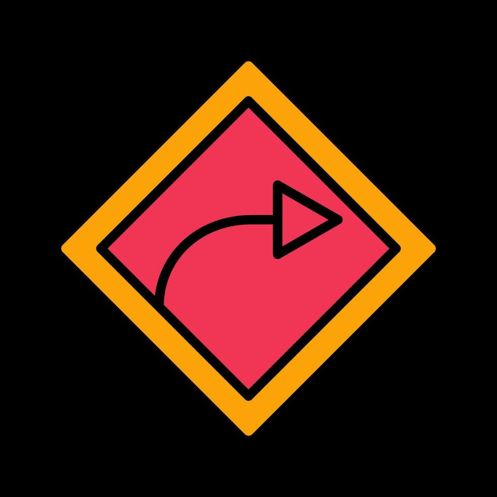 Right Turn Vector Icon