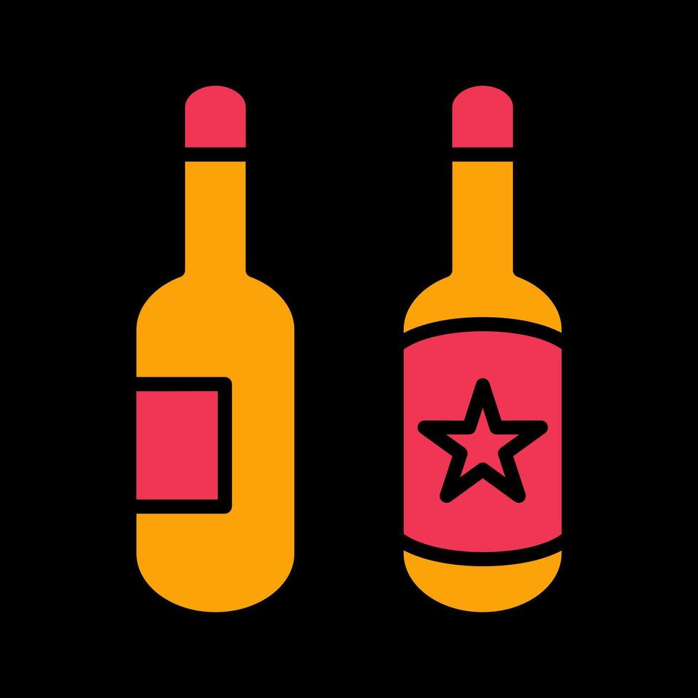 icono de vector de botellas de cerveza