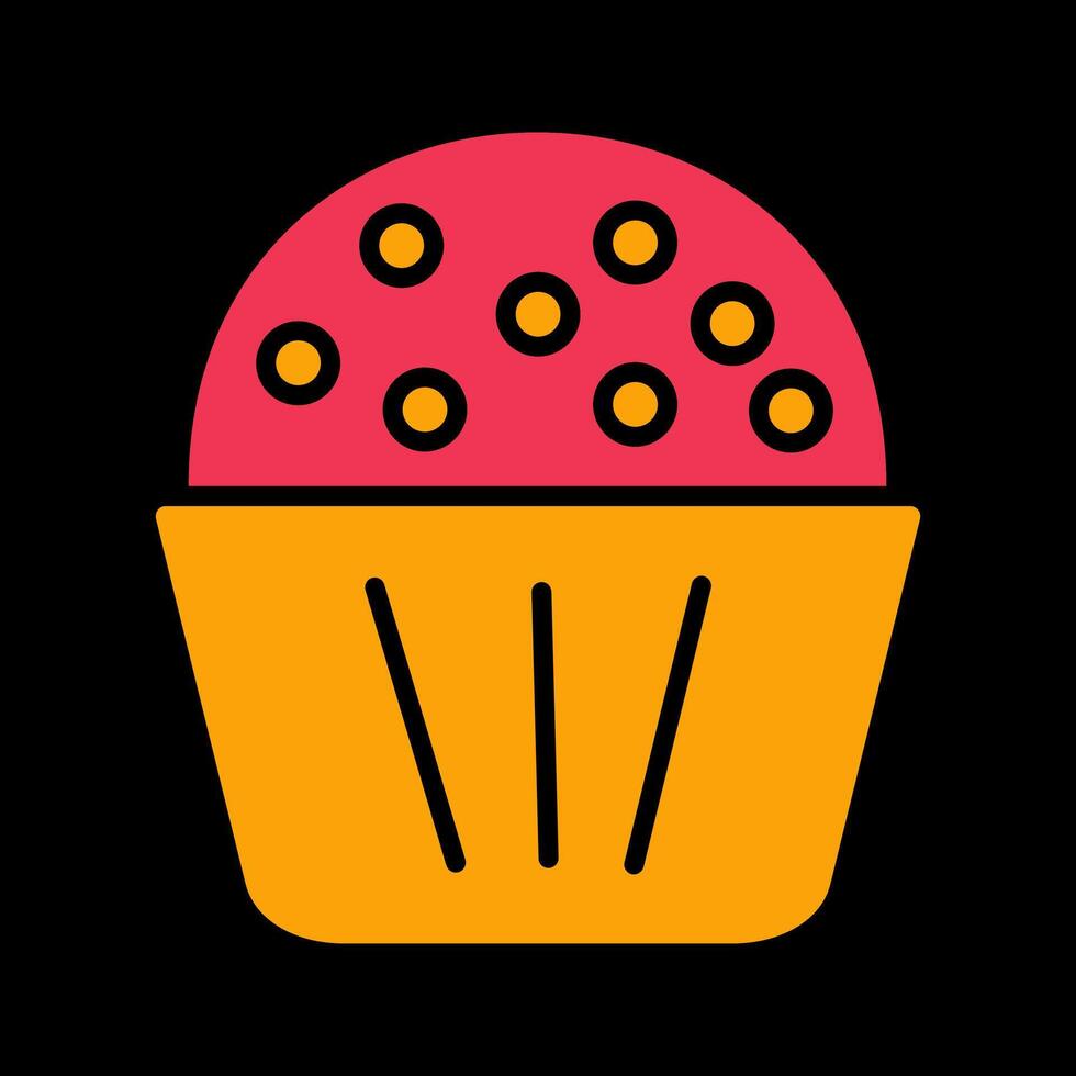 icono de vector de muffin de chocolate