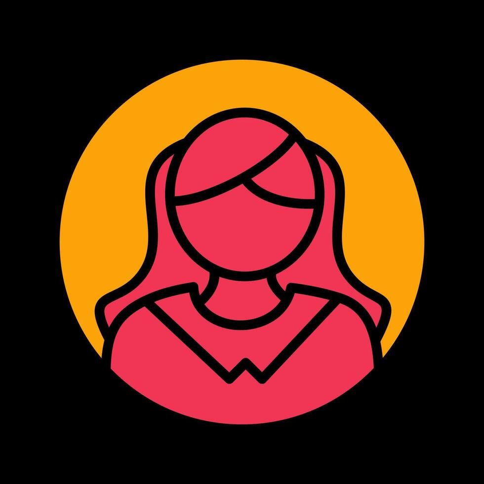 Female Profile Vector Icon