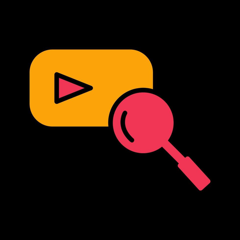 YouTube Search Vector Icon