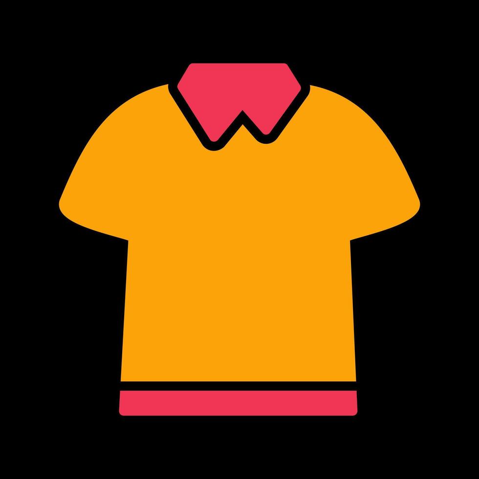 icono de vector de camisa de polo