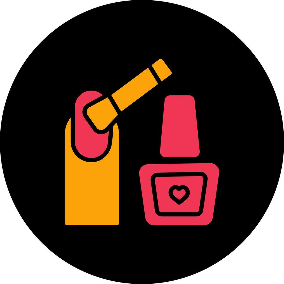 icono de vector de esmalte de uñas