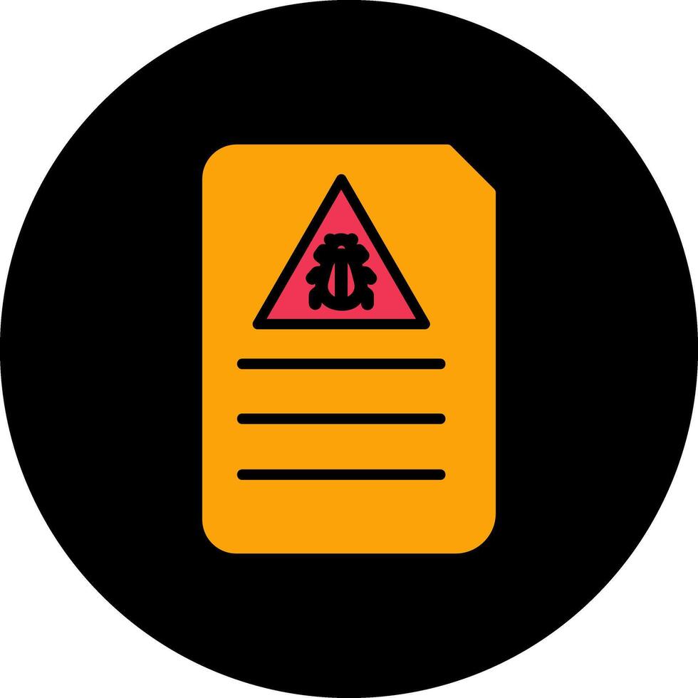 Bug Document Vector Icon
