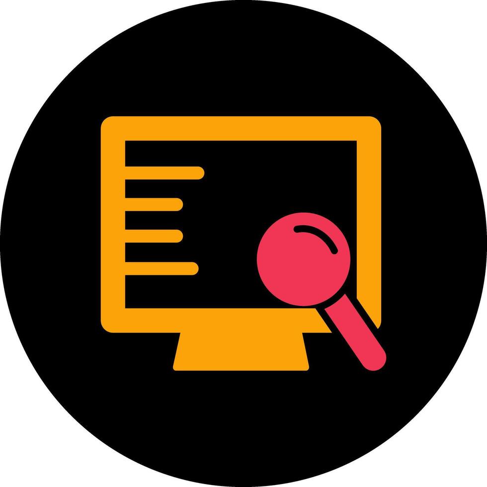 Computer Search Vector Icon