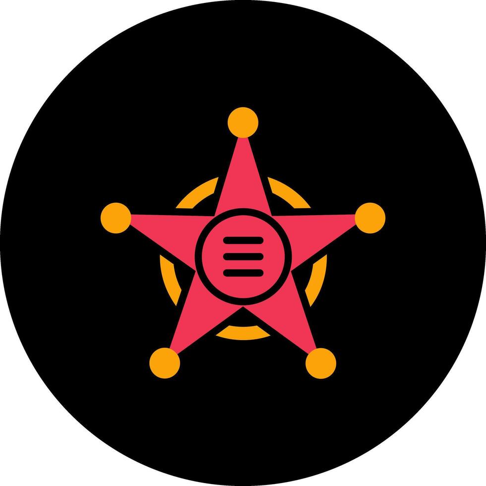 Sheriff Badge Vector Icon