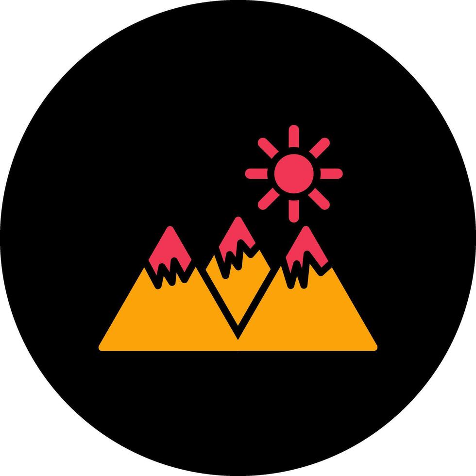 icono de vector de montaña