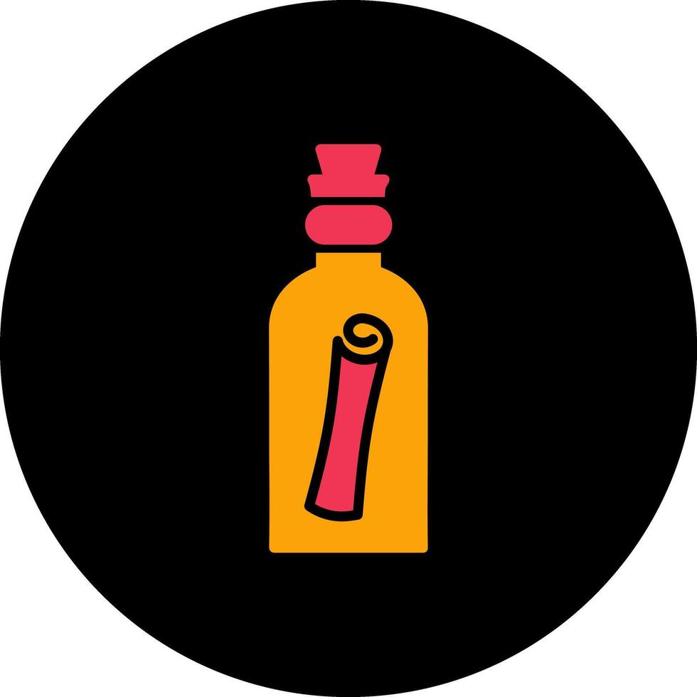 Scroll in Bottle Vector Icon