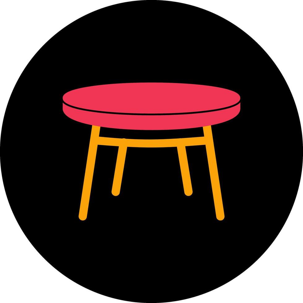 icono de vector de mesa pequeña