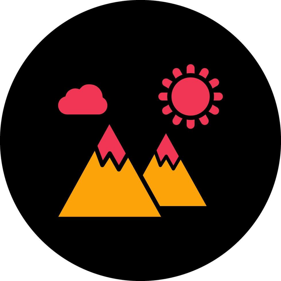 icono de vector de montaña