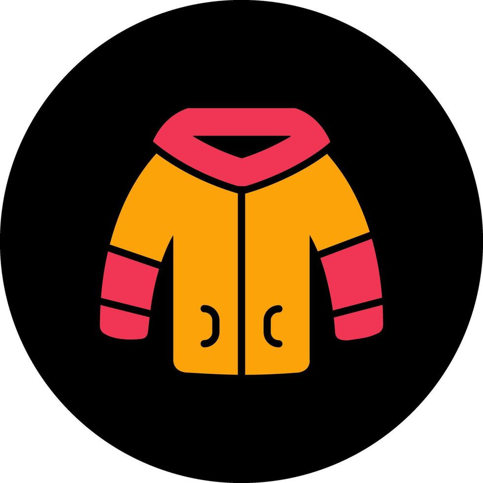 icono de vector de chaqueta de invierno