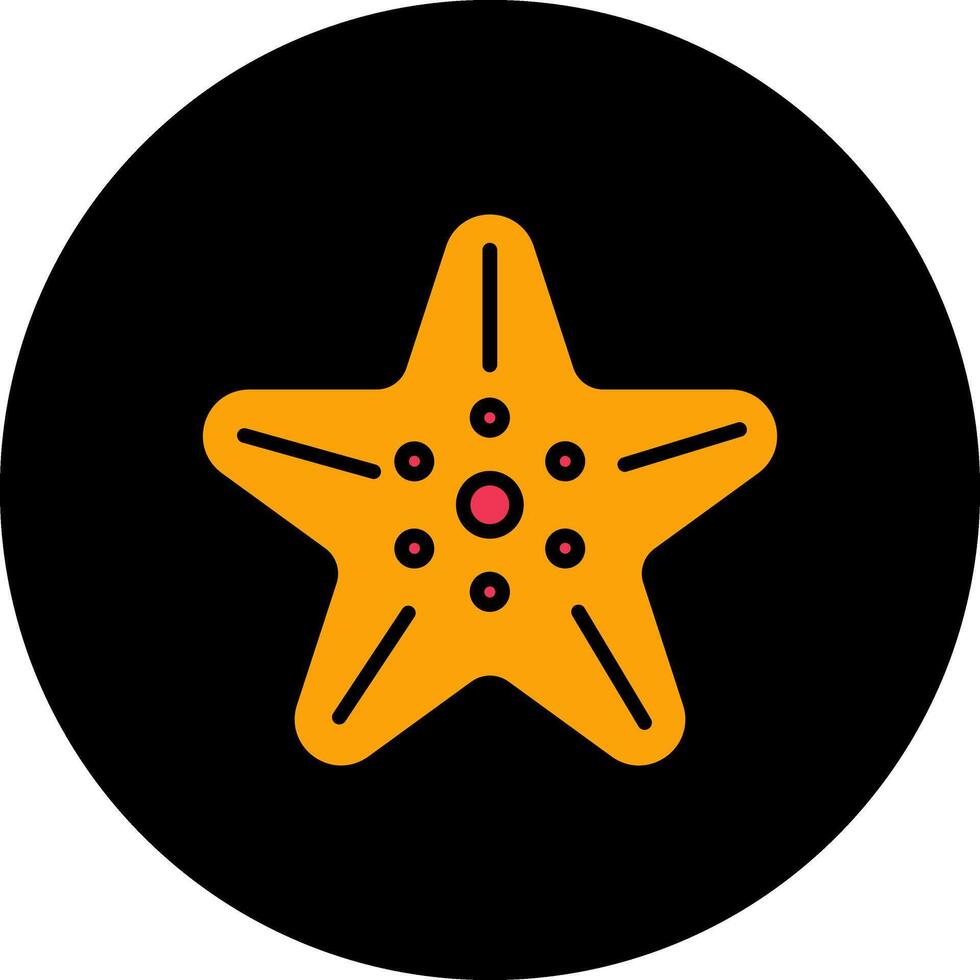 icono de vector de estrella de mar