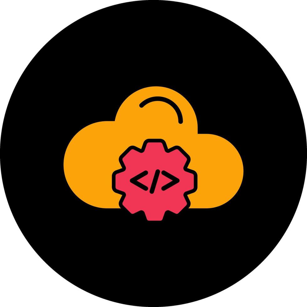 Cloud Coding Vector Icon