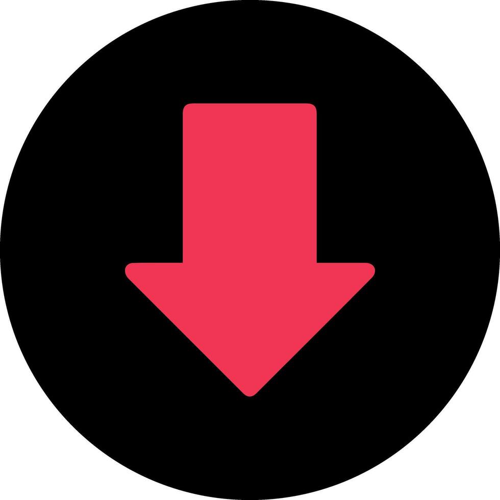 Down Vector Icon