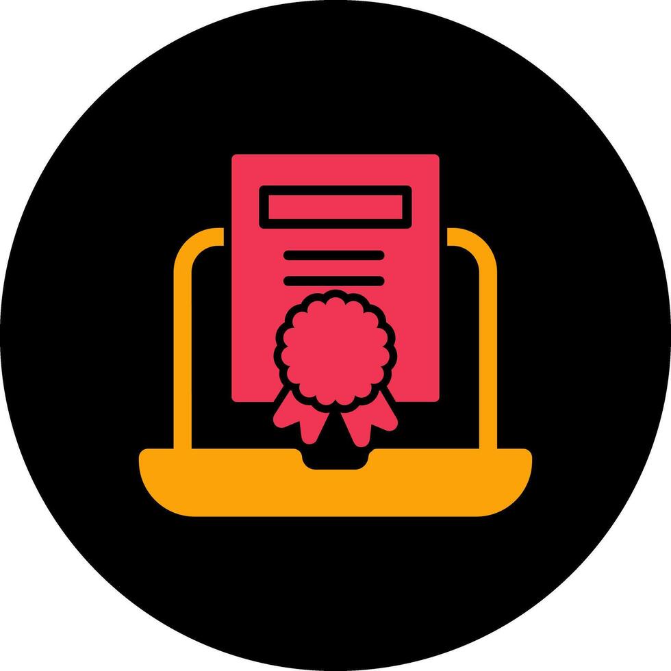 Online Certificate Vector Icon