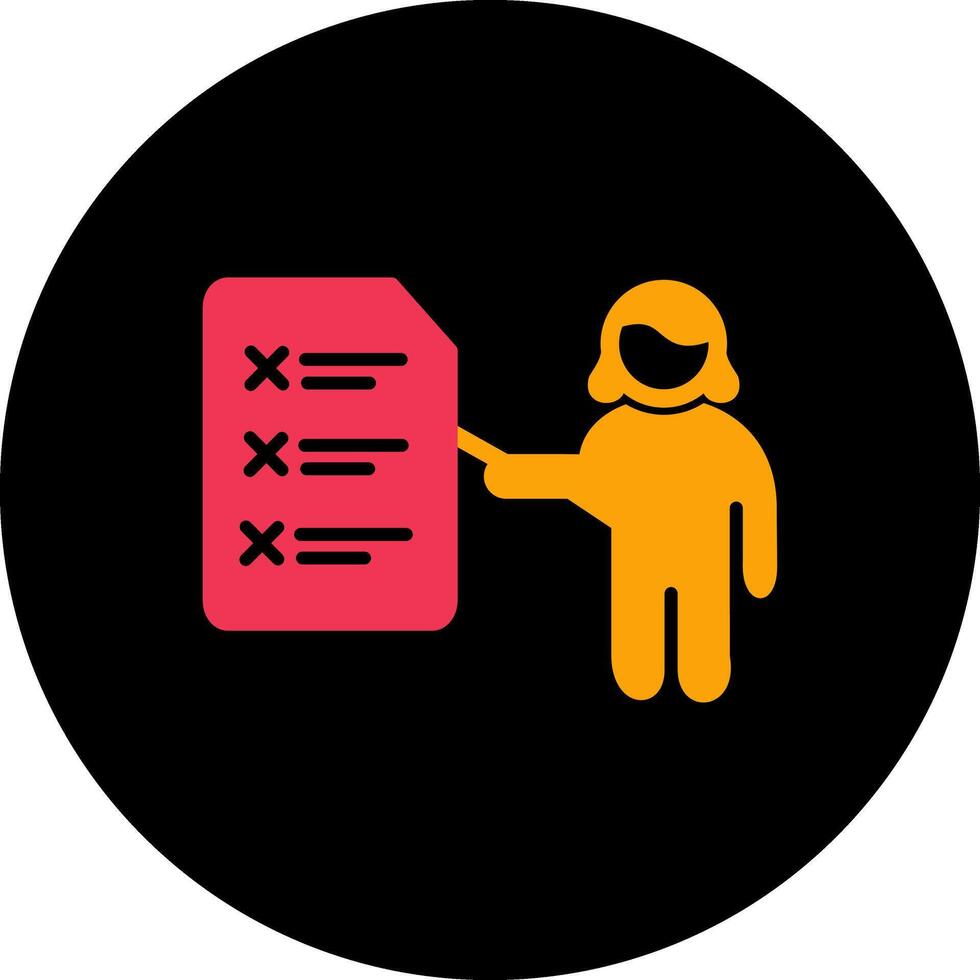 Female Presenter I Vector Icon