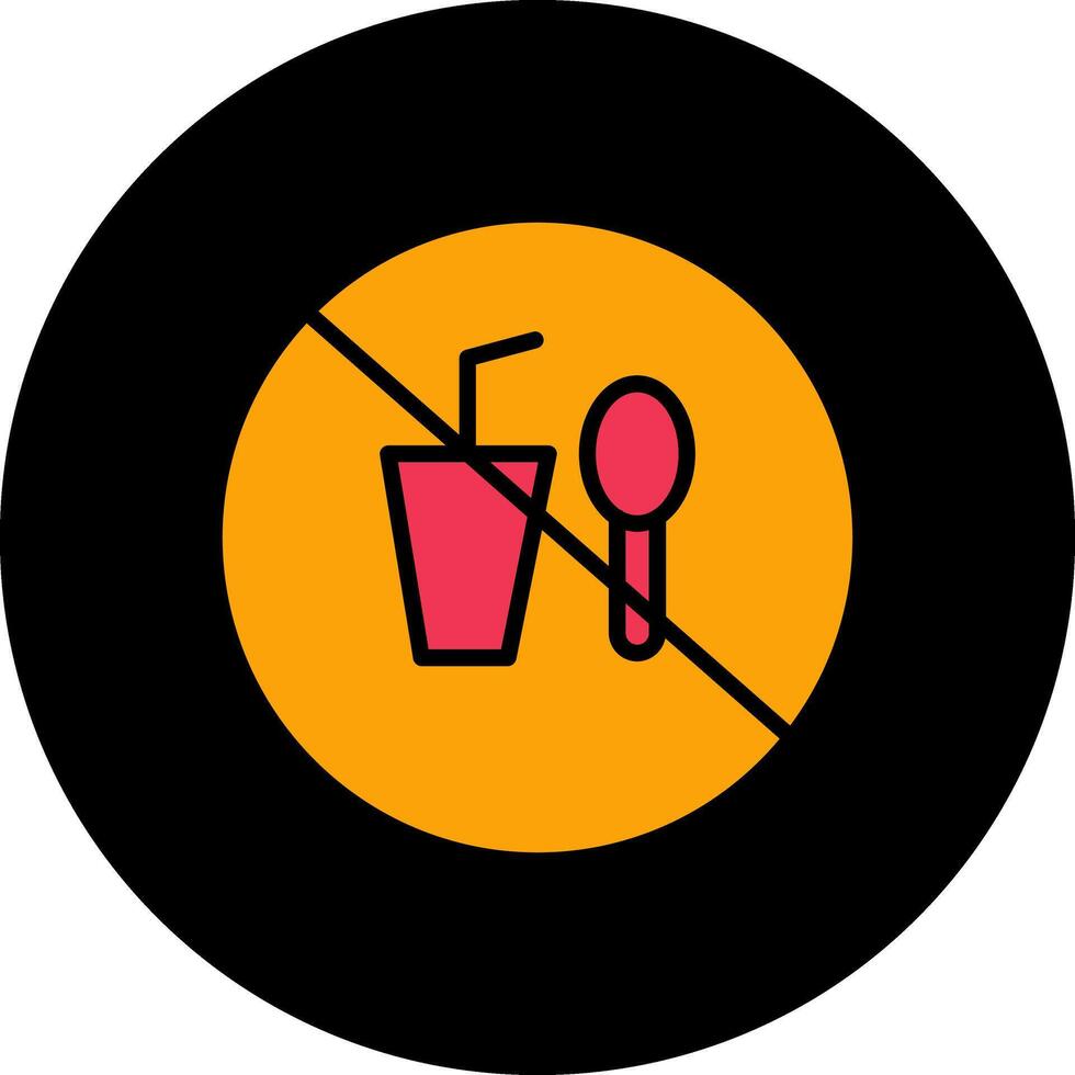 No Food or Drinks Vector Icon