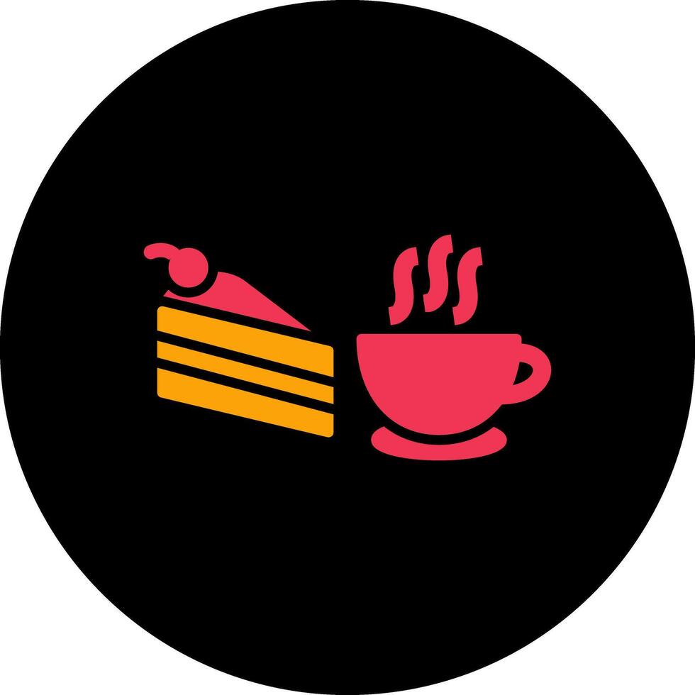 icono de vector de café servido