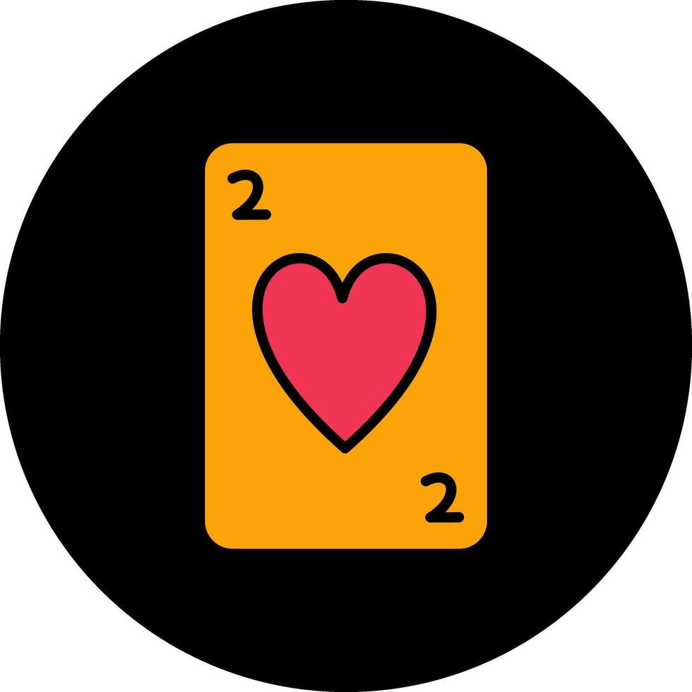 icono de vector de tarjeta de corazones