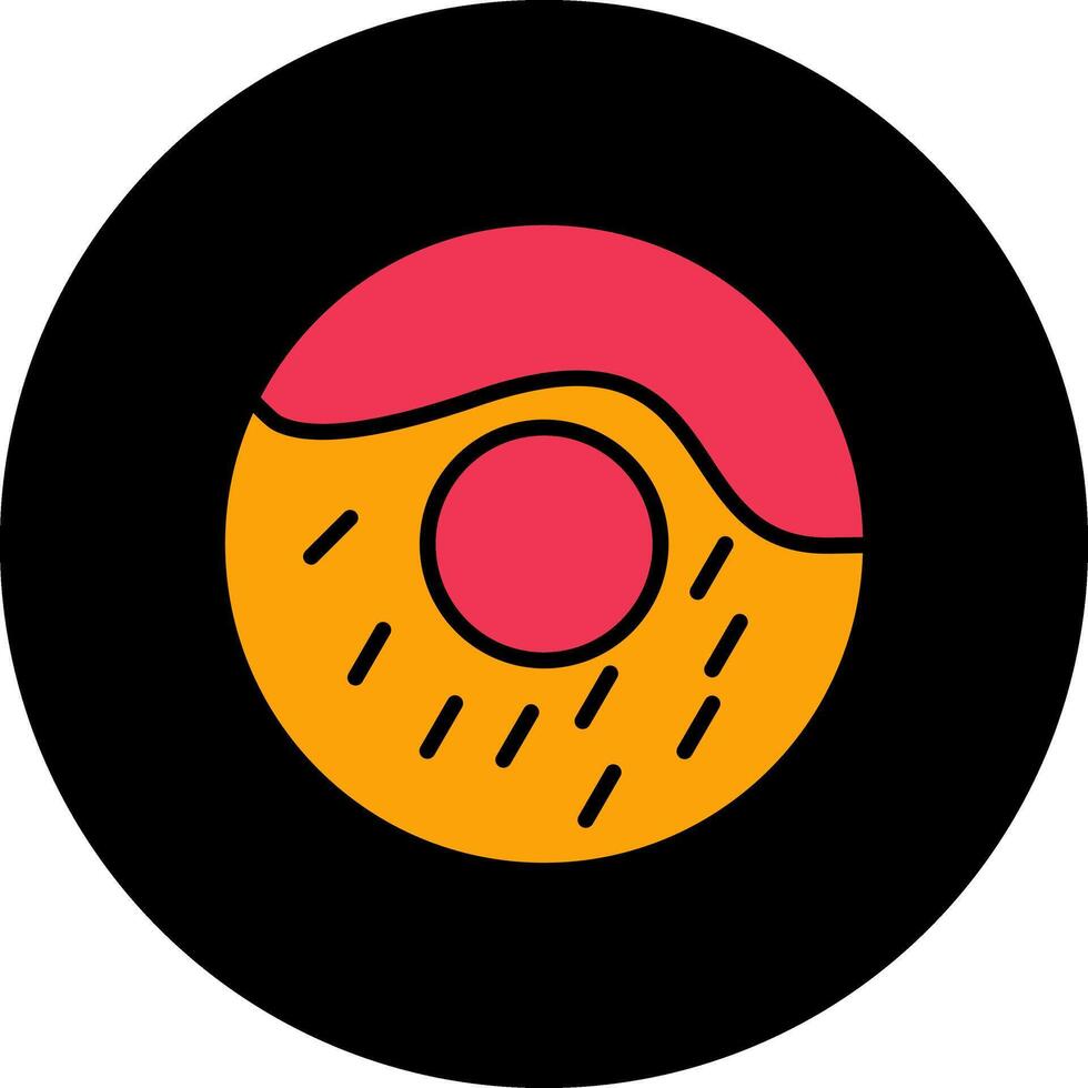 icono de vector de donut de crema