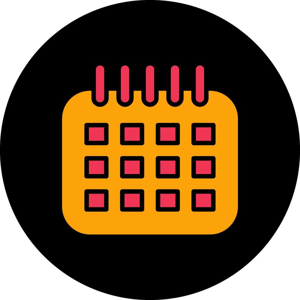 icono de vector de calendario marcado