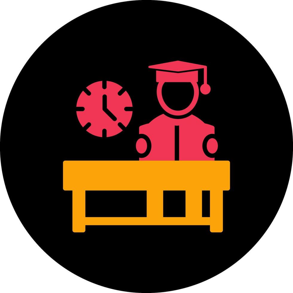 Studying on Desk I Vector Icon