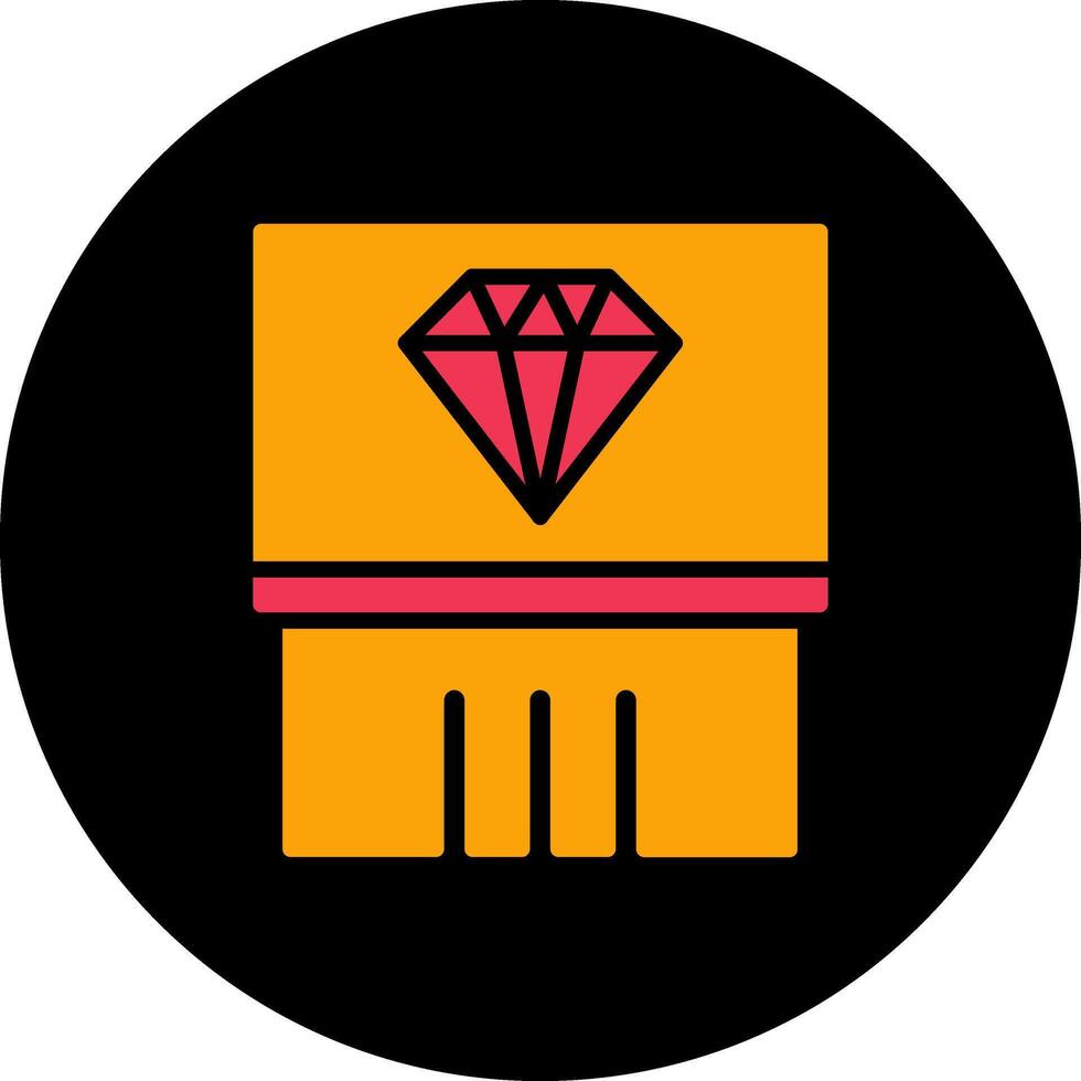 icono de vector de exhibición de diamantes