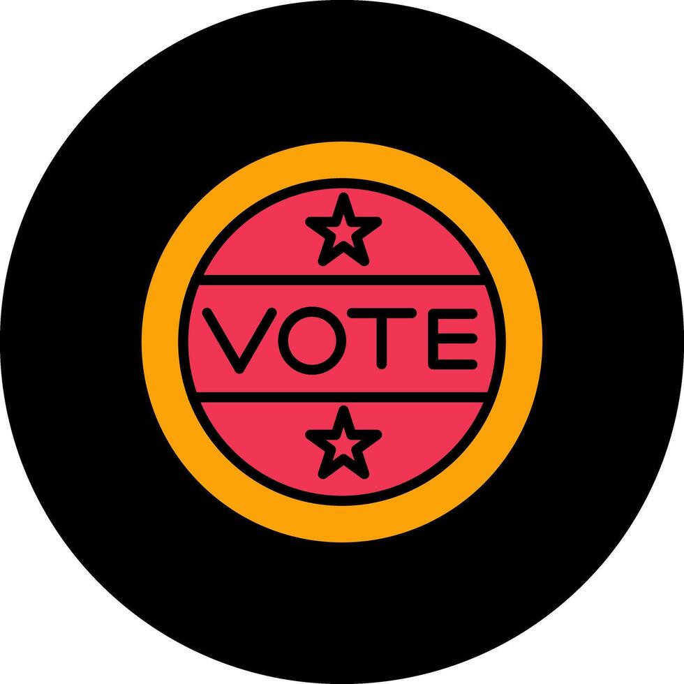 Vote Sticker Vector Icon