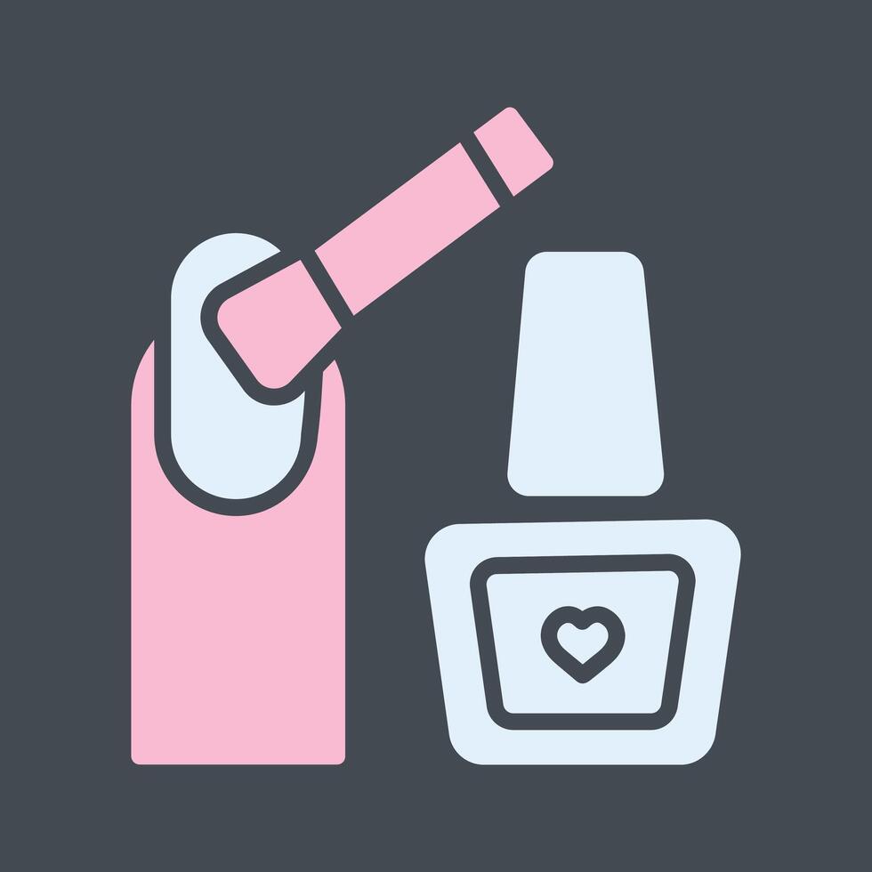 icono de vector de esmalte de uñas