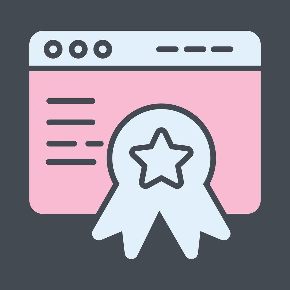 Web Award Vector Icon