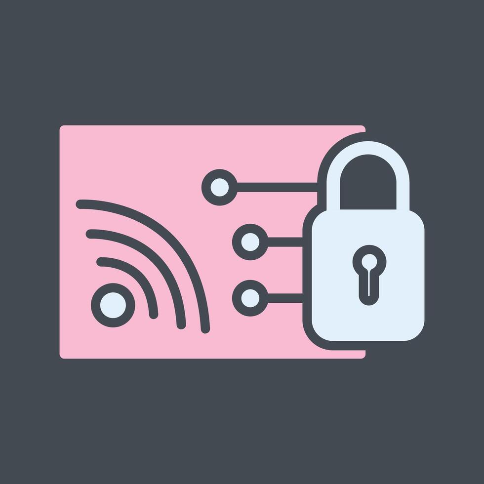 Protected WiFi Vector Icon