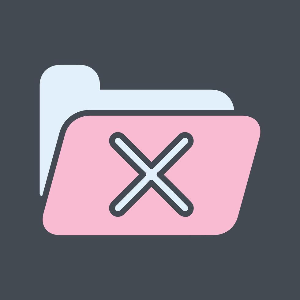 Cancel Folder Vector Icon