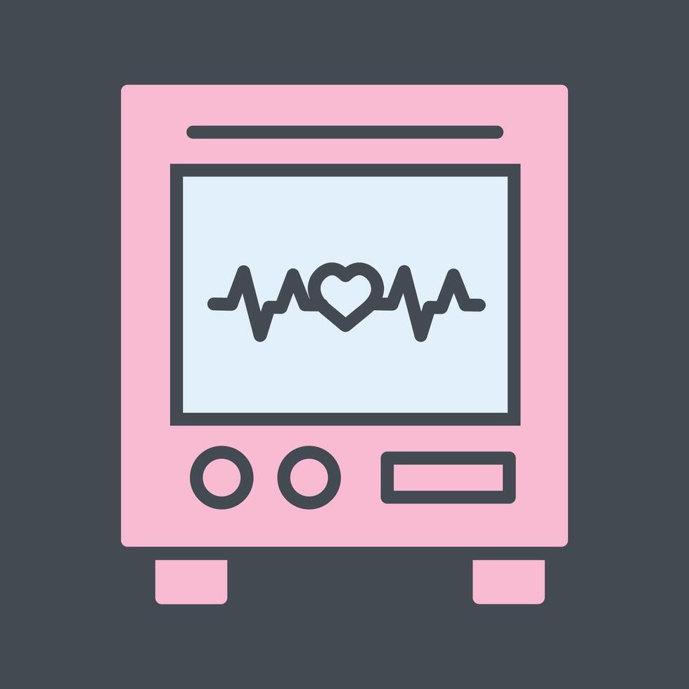 Heart Rate Machine Vector Icon