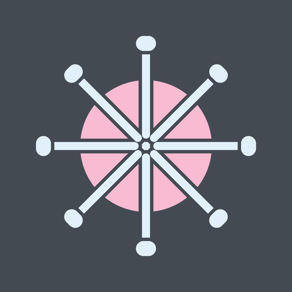 Ship Wheel Vector Icon