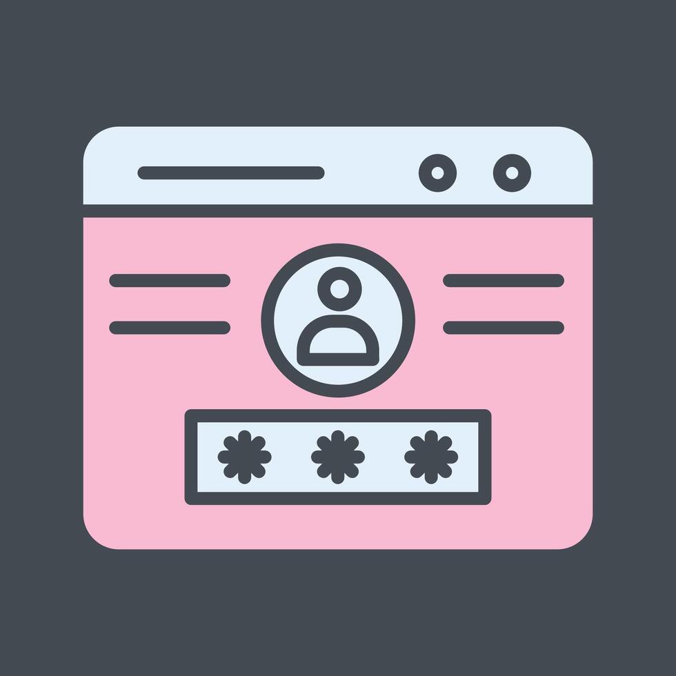 Web login Vector Icon