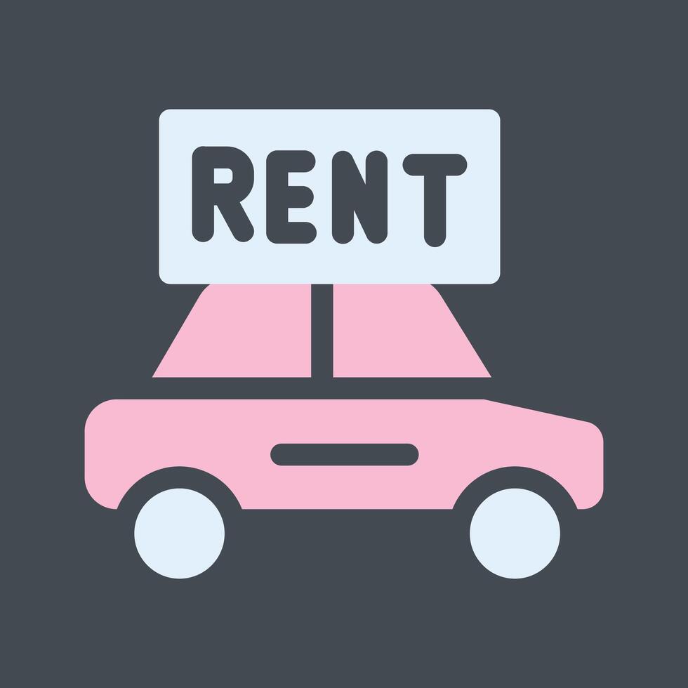 Rent a Car Vector Icon