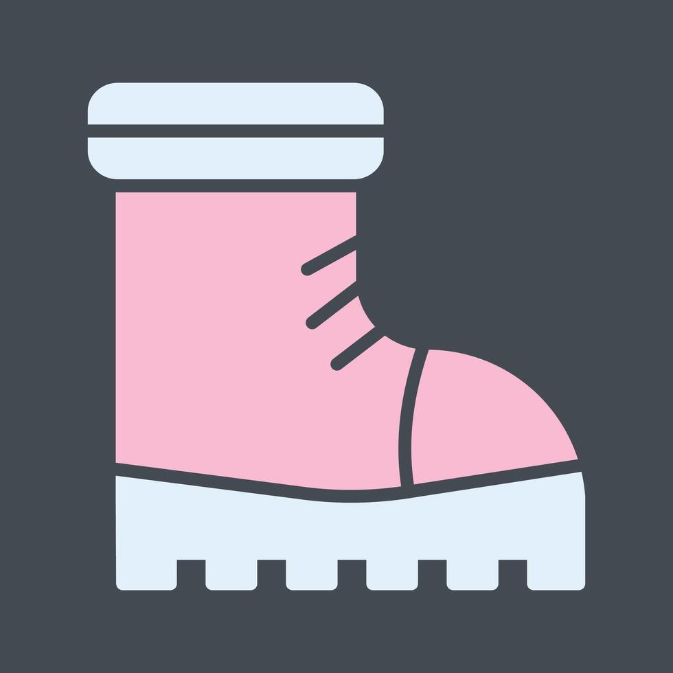 icono de vector de botas de nieve