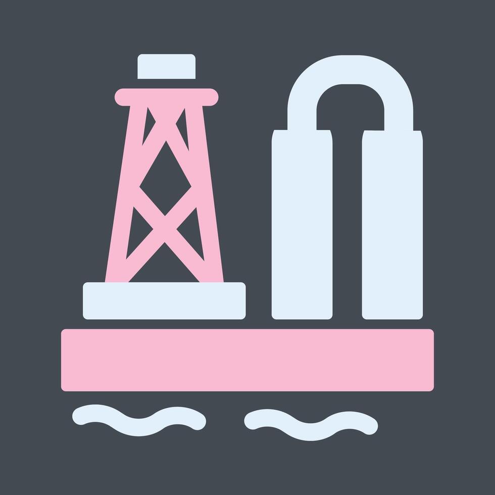 Oil Platform Vector Icon