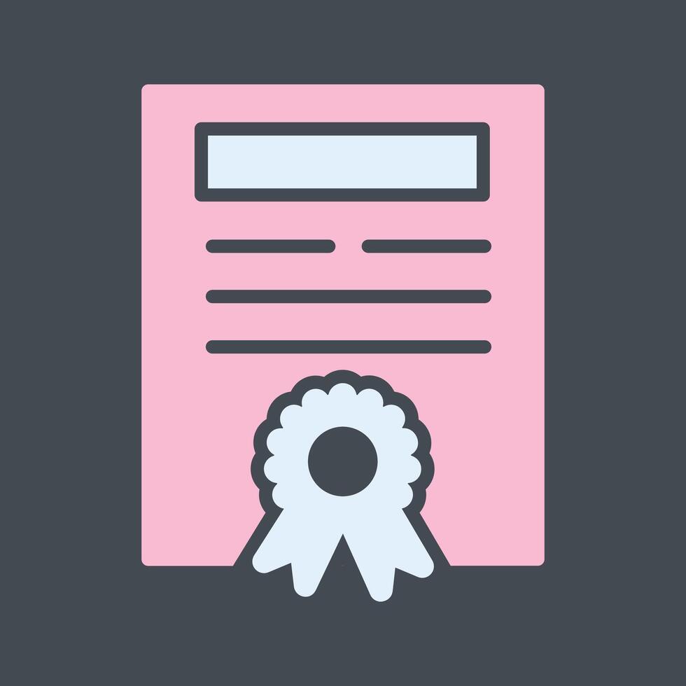 icono de vector de certificado