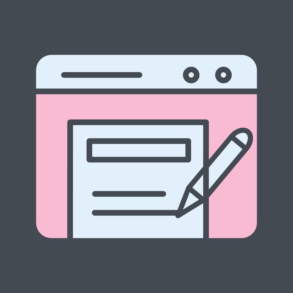 Blog Template Vector Icon