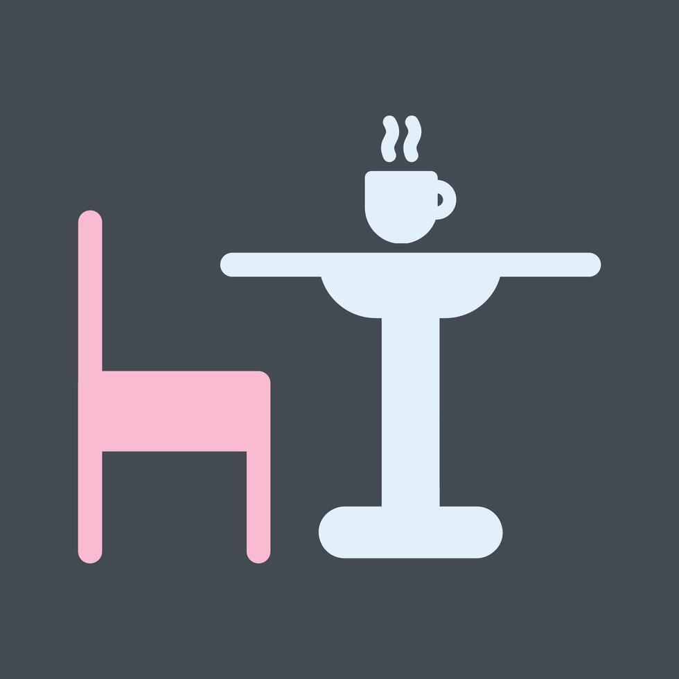 icono de vector de mesa de té